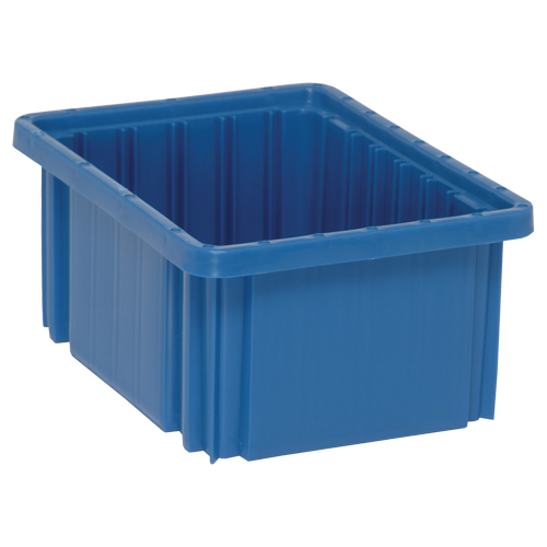 Contenants Divider Box, Plastique, 10,9" la x 8,3" p x 5" h, Bleu Haskins Industrial Inc.