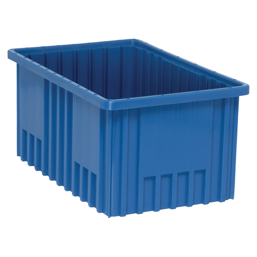 Divider Box&reg; Containers, Plastic, 16.5" W x 10.9" D x 8" H, Blue Haskins Industrial Inc.
