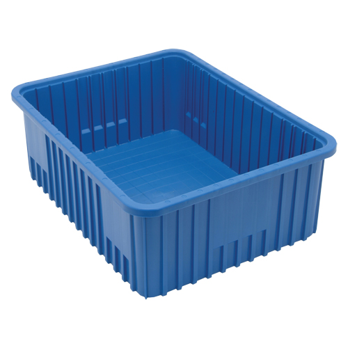 Divider Box&reg; Containers, Plastic, 22.5" W x 17.5" D x 8" H, Blue Haskins Industrial Inc.
