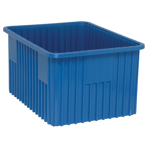 Contenants Divider Box, Plastique, 22,5" la x 17,5" p x 12" h, Bleu Haskins Industrial Inc.