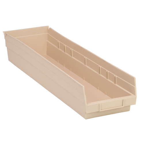 Economy Shelf Bin, 6-5/8" W x 4" H x 23-5/8" D, Ivory Haskins Industrial Inc.