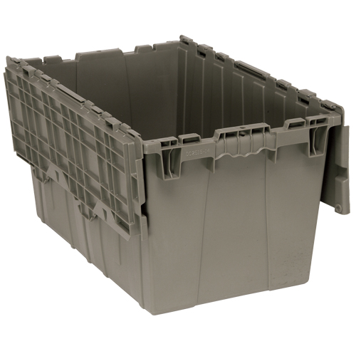 Attached-Top Distribution Container, 16-1/4" x 25-3/8" x 14-1/8", Grey Haskins Industrial Inc.