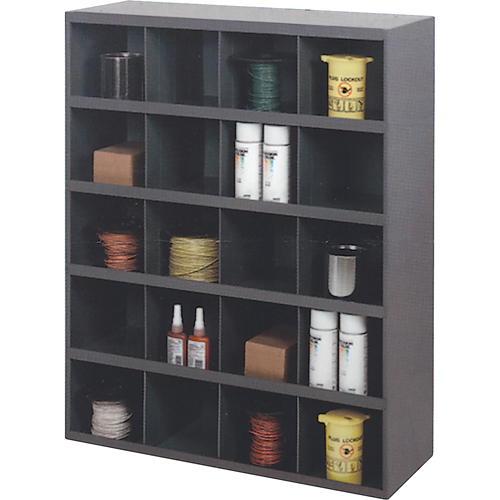 Storage Bin Cabinets, Steel, 20 Drawers, 33-3/4" x 12" x 42", Grey Haskins Industrial Inc.