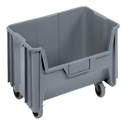 Mobile Giant Stack Container, 12-7/16" H x 19-7/8" W x 15-1/4" D, 250 lbs. Capacity, Grey Haskins Industrial Inc.