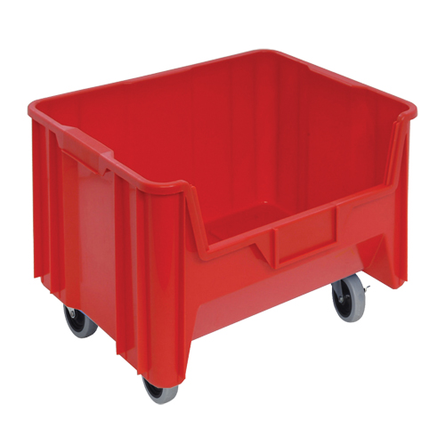 Mobile Giant Stack Container, 12-7/16" H x 19-7/8" W x 15-1/4" D, 250 lbs. Capacity, Red Haskins Industrial Inc.