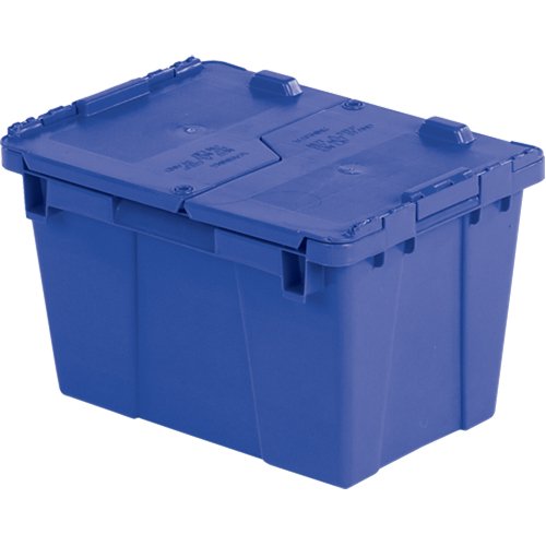 Contenants de distribution Flipak en plastique poly&eacute;thyl&egrave;ne (PE), 15,2" x 10,9" x 9,7", Bleu Haskins Industrial Inc.