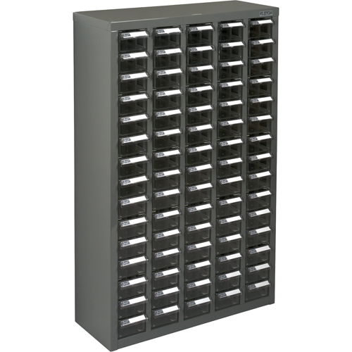 KPC-600 Parts Cabinet, Galvanized Steel, 75 Drawers, 23-1/10" x 8-7/10" x 36-9/10", Grey Haskins Industrial Inc.