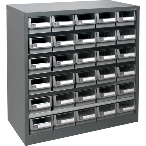 KPC-HD Heavy-Duty Parts Cabinet, Galvanized Steel, 30 Drawers, 34-3/5" x 15-7/10" x 34-3/5", Grey Haskins Industrial Inc.