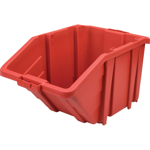 Bac g&eacute;ant en plastique, 15-1/2" la x 13" H x 25" p, Rouge, Capacit&eacute; 200 lb Haskins Industrial Inc.