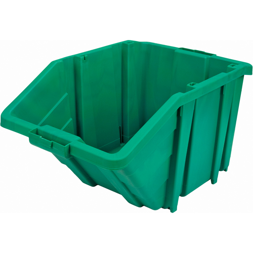 Jumbo Plastic Bin, 15-1/2" W x 13" H x 25" D, Green, 200 lbs. Capacity Haskins Industrial Inc.