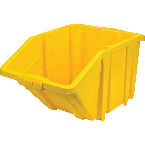 Jumbo Plastic Bin, 15-1/2" W x 13" H x 25" D, Yellow, 200 lbs. Capacity Haskins Industrial Inc.
