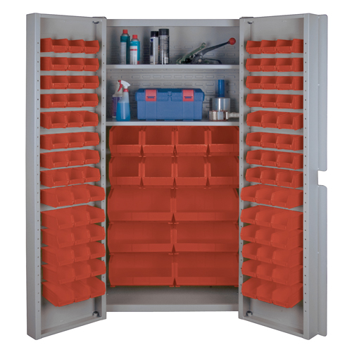 Deep Door Combination Cabinets, 38" W x 24" D x 72" H, Grey Haskins Industrial Inc.