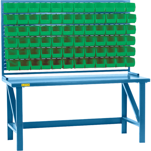 Louvered Rack with Bins, 36 Bins, 72" W x 15" D x 40" H Haskins Industrial Inc.