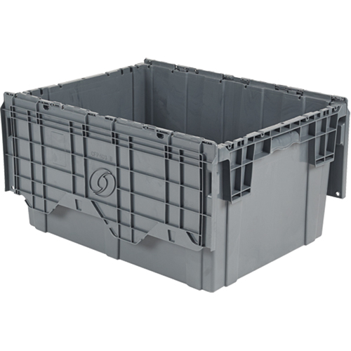 Contenants de distribution Flipak en plastique poly&eacute;thyl&egrave;ne (PE), 39" x 14" x 13", Gris Haskins Industrial Inc.