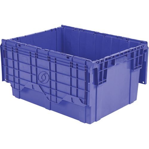 Contenants de distribution Flipak en plastique poly&eacute;thyl&egrave;ne (PE), 27,9" x 20,9" x 15,2", Bleu Haskins Industrial Inc.