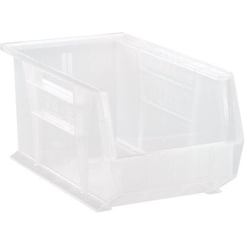Bac transparent ultra empilable & suspendable, 8-1/4" la, 7" h x 14-3/4" p, Transparent Haskins Industrial Inc.