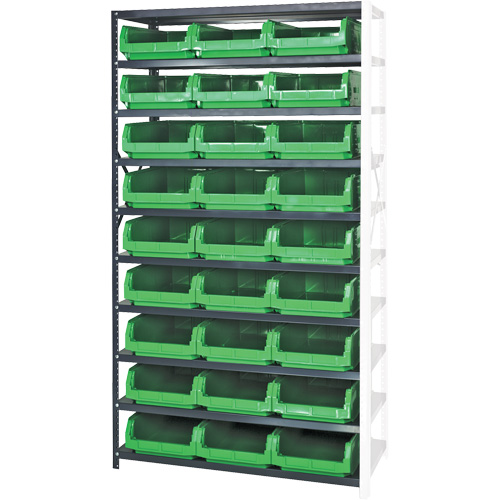 Shelving Unit with Stacking Bins, Steel, Magnum Bin, 650 lbs. Capacity, 42" W x 76" H Haskins Industrial Inc.