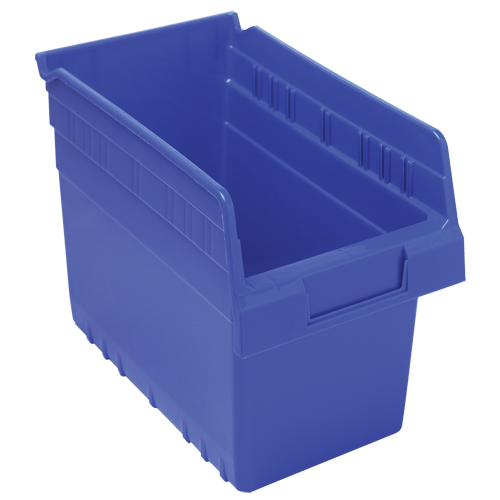 Store-Max Shelf Bins, 6-5/8" W x 8" H x 11-5/8" D, Blue, 44 lbs. Capacity Haskins Industrial Inc.