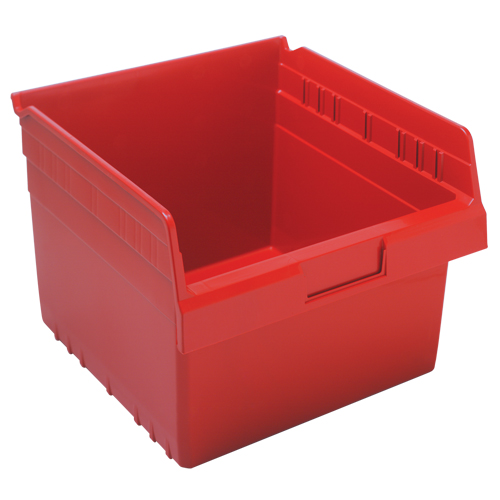 Store-Max Shelf Bins, 11-1/8" W x 8" H x 11-5/8" D, Red, 44 lbs. Capacity Haskins Industrial Inc.