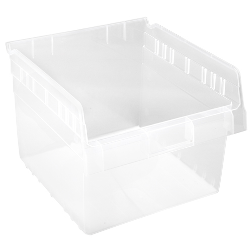 Store-Max Shelf Bins, 11-1/8" W x 8" H x 11-5/8" D, Clear, 44 lbs. Capacity Haskins Industrial Inc.