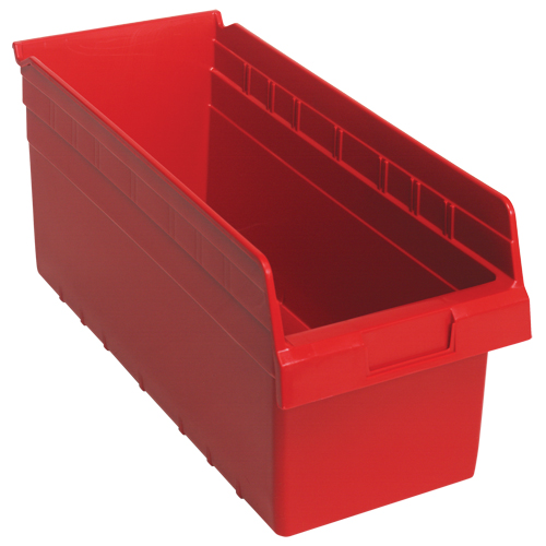 Bacs pour &eacute;tag&egrave;re Store-Max, 8-3/8" la x 8" H x 17-7/8" p, Rouge, Capacit&eacute; 56 lb Haskins Industrial Inc.