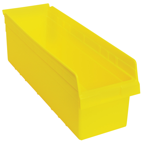 Store-Max Shelf Bins, 8-3/8" W x 8" H x 23-5/8" D, Yellow, 68 lbs. Capacity Haskins Industrial Inc.