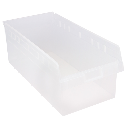Bacs pour &eacute;tag&egrave;re Store-Max, 11-1/8" la x 8" H x 23-5/8" p, Transparent, Capacit&eacute; 68 lb Haskins Industrial Inc.