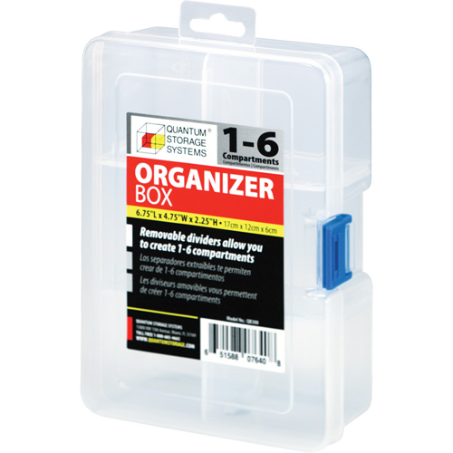 Boîte &agrave; compartiments en plastique, 4,75" la x 6,75" p x 2,25" h, 6 compartiments Haskins Industrial Inc.