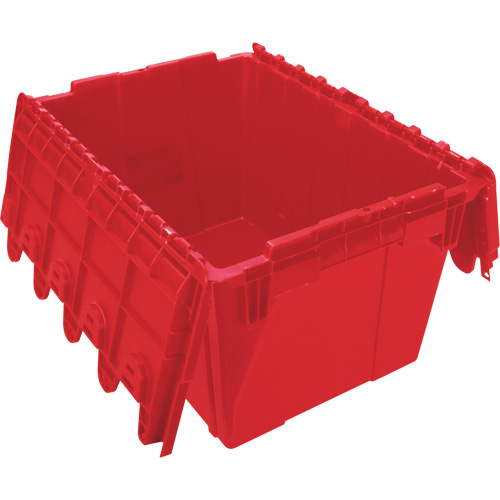 Contenant de distribution en plastique avec dessus basculant, 21,65" x 15,5" x 12,5", Rouge Haskins Industrial Inc.