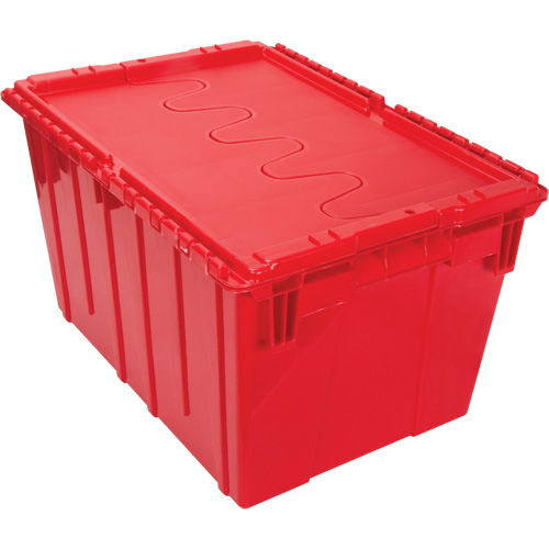 Contenant de distribution en plastique avec dessus basculant, 21,65" x 15,5" x 12,5", Rouge Haskins Industrial Inc.