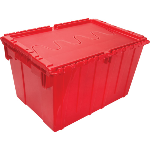 Contenant de distribution en plastique avec dessus basculant, 21,65" x 15,5" x 12,5", Rouge Haskins Industrial Inc.