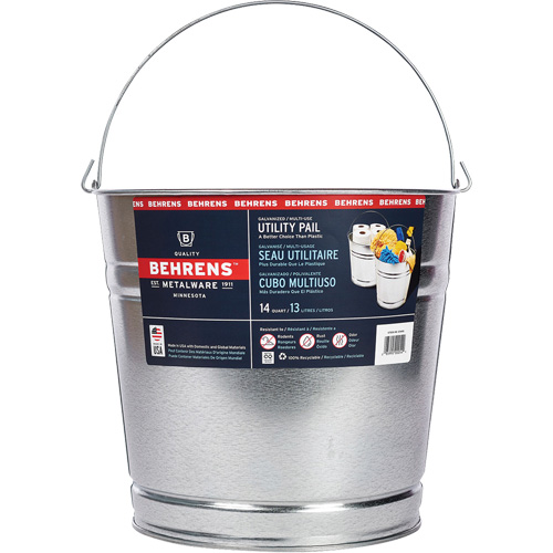 Pail, Galvanized Steel, 13 L Haskins Industrial Inc.