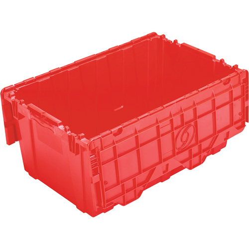 FP243C FliPak Nestable Tote, 26.9" x 16.9" x 12.1", Red Haskins Industrial Inc.
