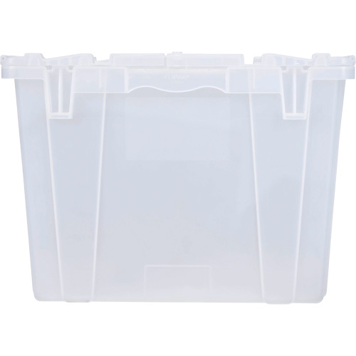 FP243C FliPak Nestable Tote, 26.9" x 16.9" x 12.1", Clear Haskins Industrial Inc.