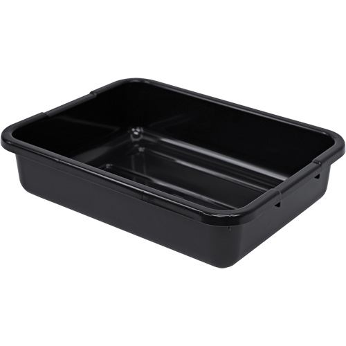 All-Purpose Ribbed-Bottom Storage Tub, 5" H x 15" D x 21" L, Plastic, Black Haskins Industrial Inc.