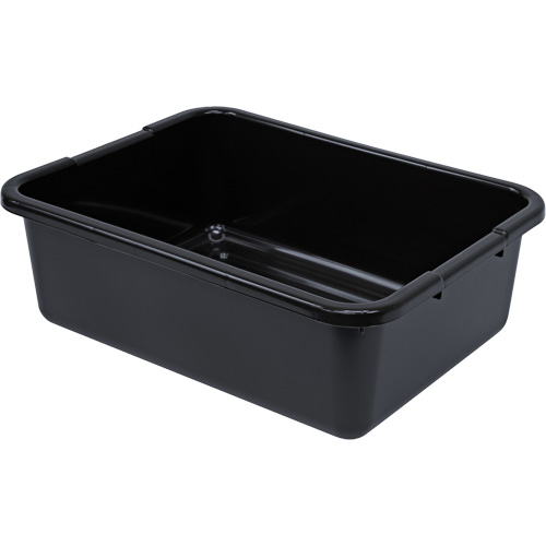 All-Purpose Ribbed-Bottom Storage Tub, 7" H x 15" D x 21" L, Plastic, Black Haskins Industrial Inc.