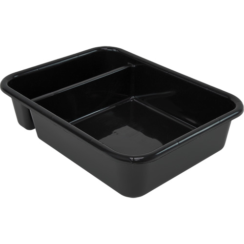 All-Purpose Compartmentalized Storage Tub, 7" H x 15" D x 20" L, Plastic, Black Haskins Industrial Inc.