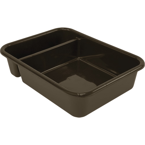 All-Purpose Compartmentalized Storage Tub, 5" H x 15" D x 20" L, Plastic, Brown Haskins Industrial Inc.