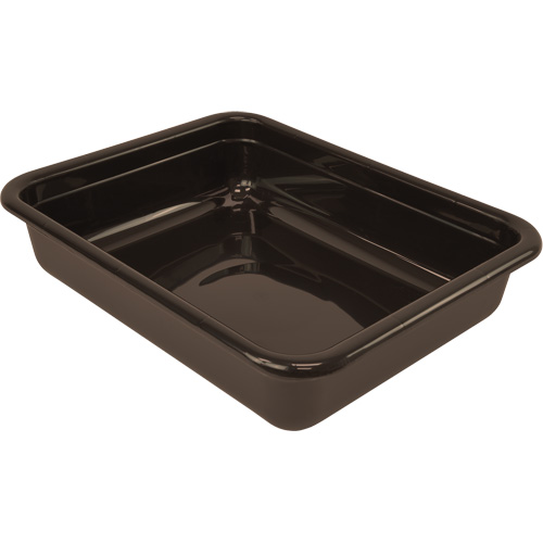All-Purpose Flat-Bottom Storage Tub, 5" H x 15" D x 20" L, Plastic, Brown Haskins Industrial Inc.