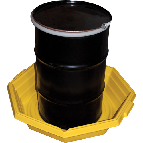 Drums-up Trays, 37.5" L x 37.5" W x 7.5" H, 20 US gal. Spill Capacity Haskins Industrial Inc.