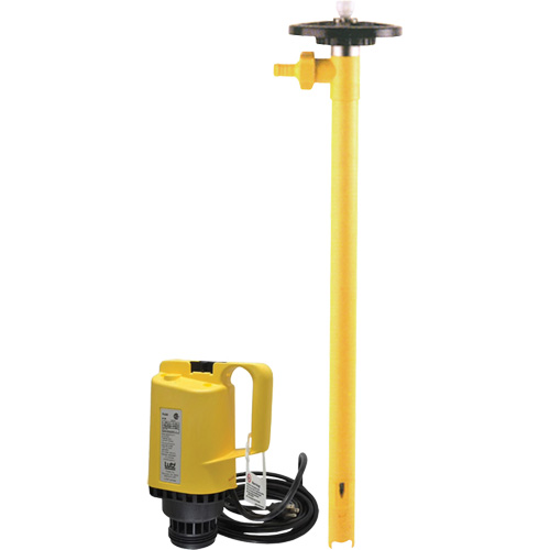 Pompes &agrave; tambour &eacute;lectriques, Polypropyl&egrave;ne, 45 gal./min Haskins Industrial Inc.