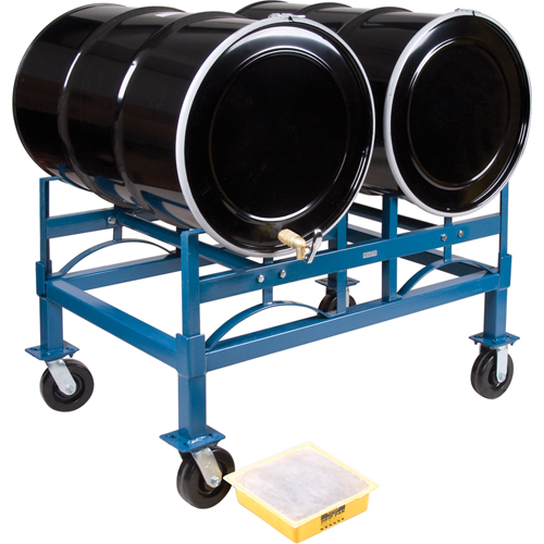 Drum Stacking Rack, 2 Drums, 1600 lbs. Capacity, 45-1/2" W x 30" D x 12-1/2" H Haskins Industrial Inc.