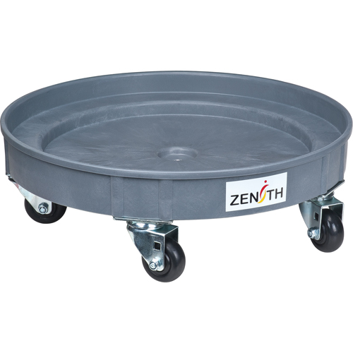 Socle roulant pour baril de confinement des fuites, 24,25" dia. X 7,625" h, Cap. de d&eacute;versement 1,5 gal. US Haskins Industrial Inc.