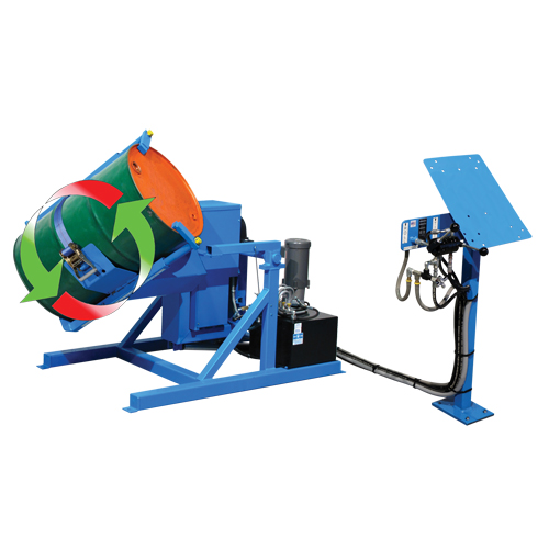 Drum Tumbler Tilt to Load, 55 US gal. (45 Imperial Gal.) Capacity, Variable Speed, 2 HP Haskins Industrial Inc.
