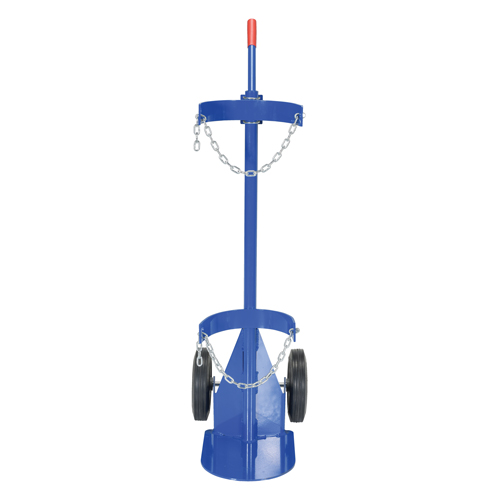 Gas Cylinder Cart, Rubber Wheels, 12" W x 15-1/2" L Base, 500 lbs. Haskins Industrial Inc.