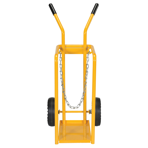 Gas Cylinder Cart, Mold-on Rubber Wheels, 9-13/16" W x 16" L Base, 150 lbs. Haskins Industrial Inc.