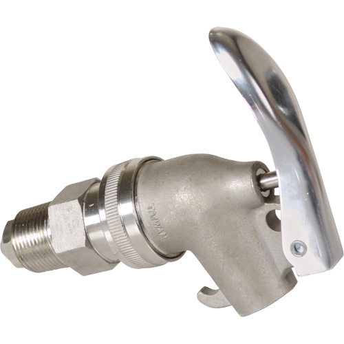Manual Drum Faucet, Stainless Steel, 3/4" NPT Haskins Industrial Inc.