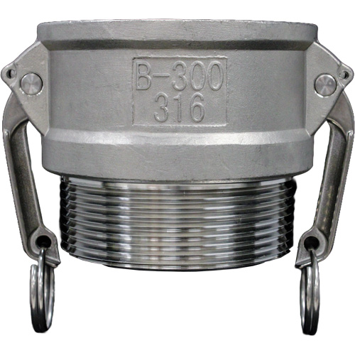 Cam & Groove Coupling, Stainless Steel, Type B, 3/4", Male NPT, 250 PSI Haskins Industrial Inc.