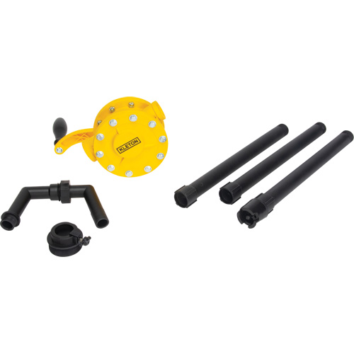 Pompe rotative pour baril, Polypropyl&egrave;ne, Pour capacit&eacute; 15 - 55 gal. US, 8 oz/course Haskins Industrial Inc.