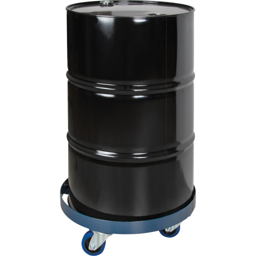 Drum Dolly, Steel, 1400 lbs. Capacity, 24" Diameter, Blue Elastic Casters Haskins Industrial Inc.